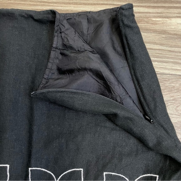 Mac & Jac Y2K Black Floral Embroidered Straight Knee Length Skirt - Picture 7 of 11